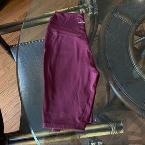 Alphalete Maroon Biker Shorts
